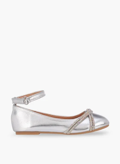 Flora Bella By Shoexpress Girls Embellished Hook & Loop Shoes Ramadan Collection